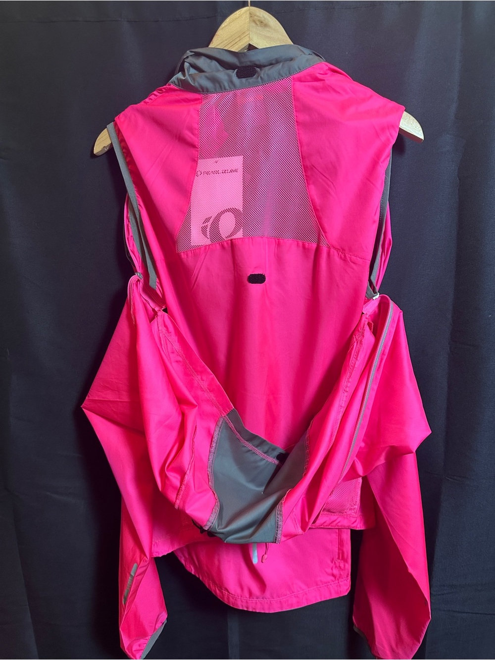 Pearl Izumi Elite Convertible Cycling Jacket Vest woman’s XL Neon Pink Wind - Picture 7 of 11